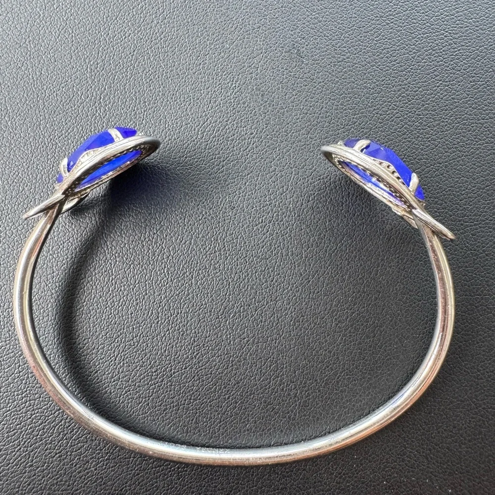 Kendra Scott Andy Silver & Blue Cuff Bracelet